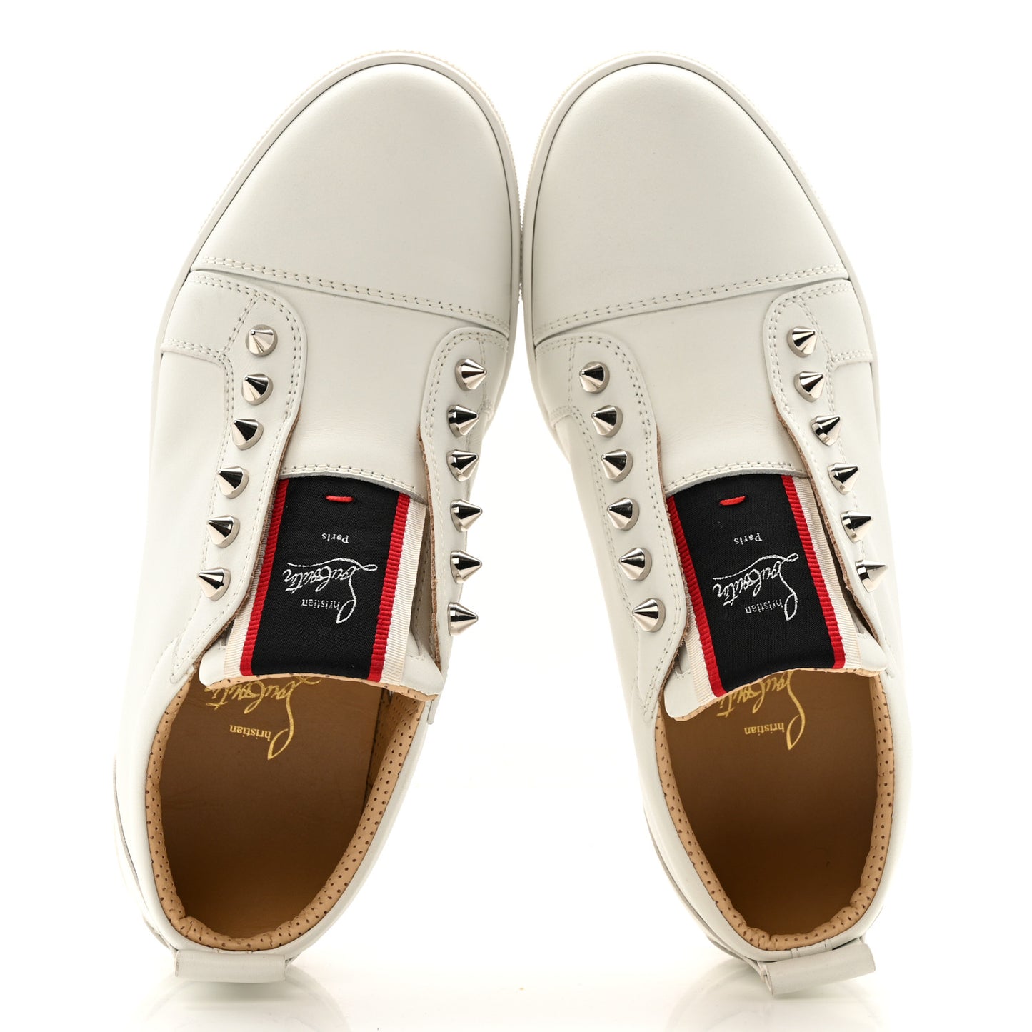 Calfskin Womens F.A.V Fique A Vontade Flat Sneakers 38 White