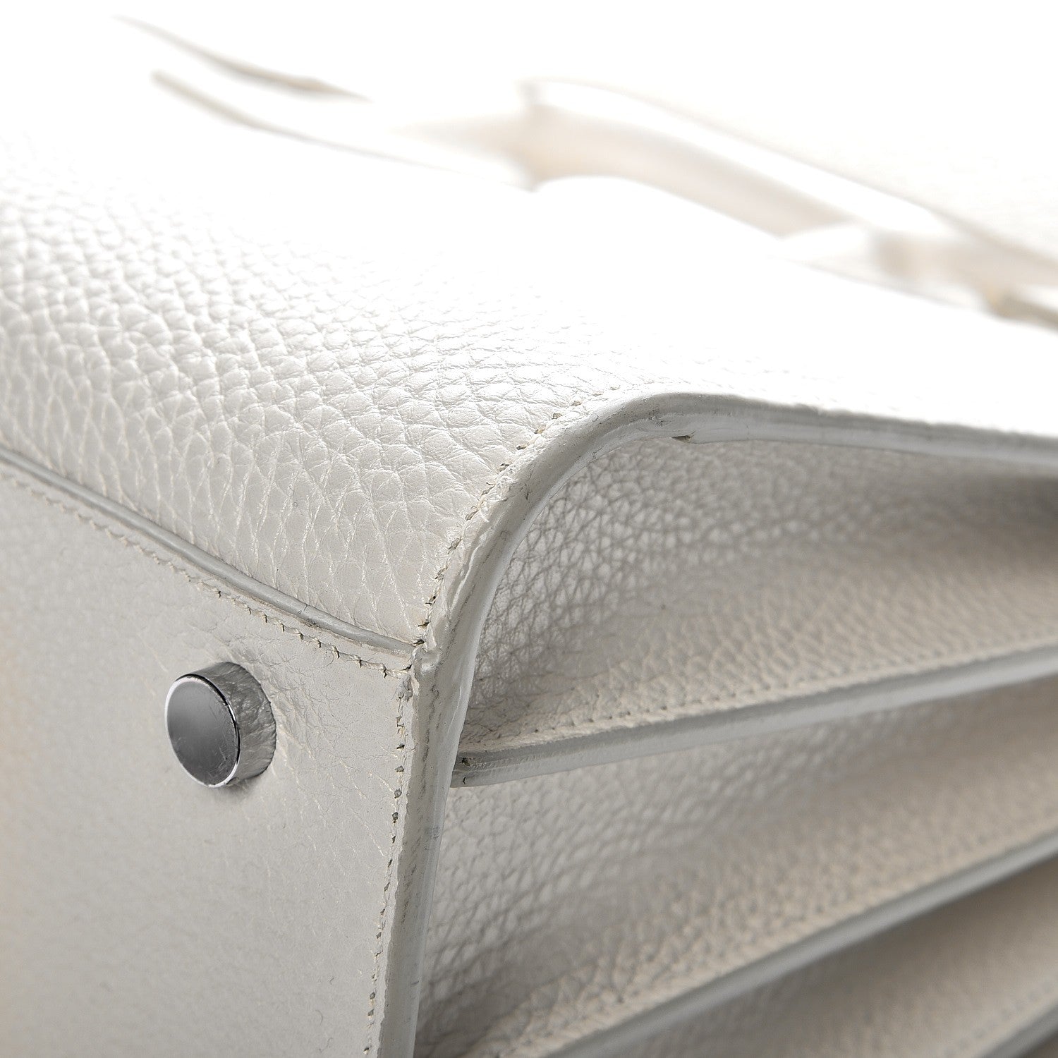 Saint Laurent Grained Calfskin Small Sac De Jour Dove White 18 of 20