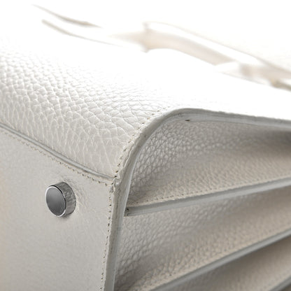 Saint Laurent Grained Calfskin Small Sac De Jour Dove White 18 of 20