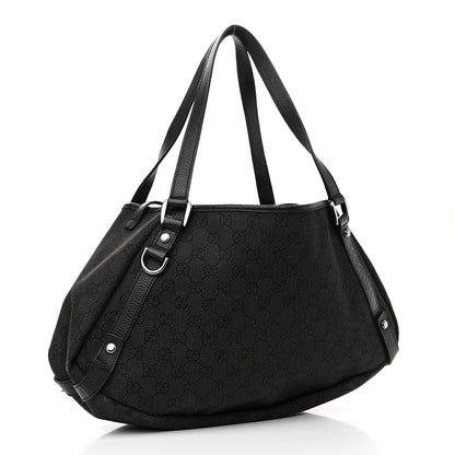 Gucci Monogram Denim Medium Abbey Shoulder Bag Black 3 of 12
