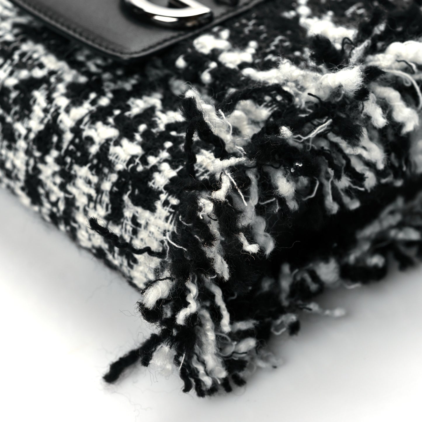 Tweed Mini Millennials Crossbody Bag Black White