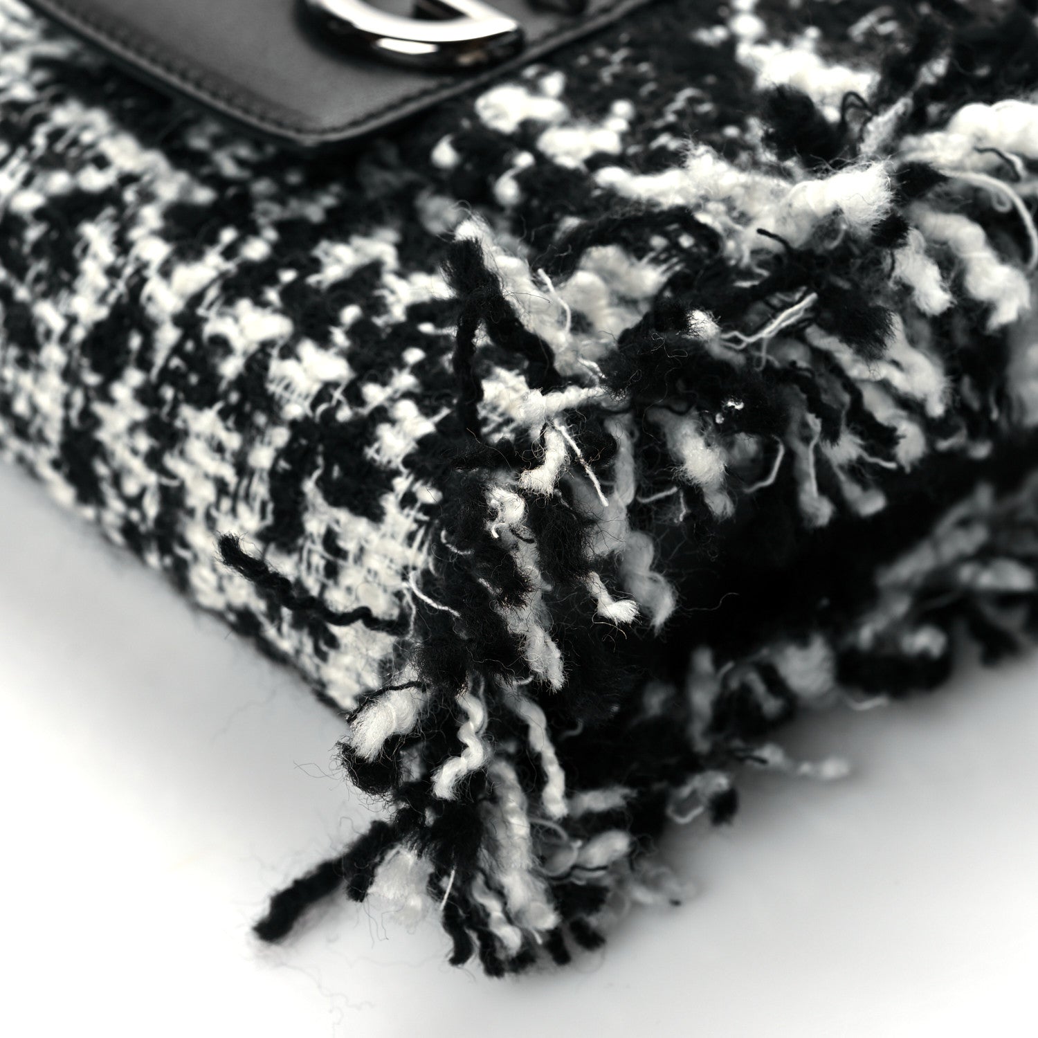 Dolce & Gabbana Tweed Mini Millennials Crossbody Bag Black White 6 of 9