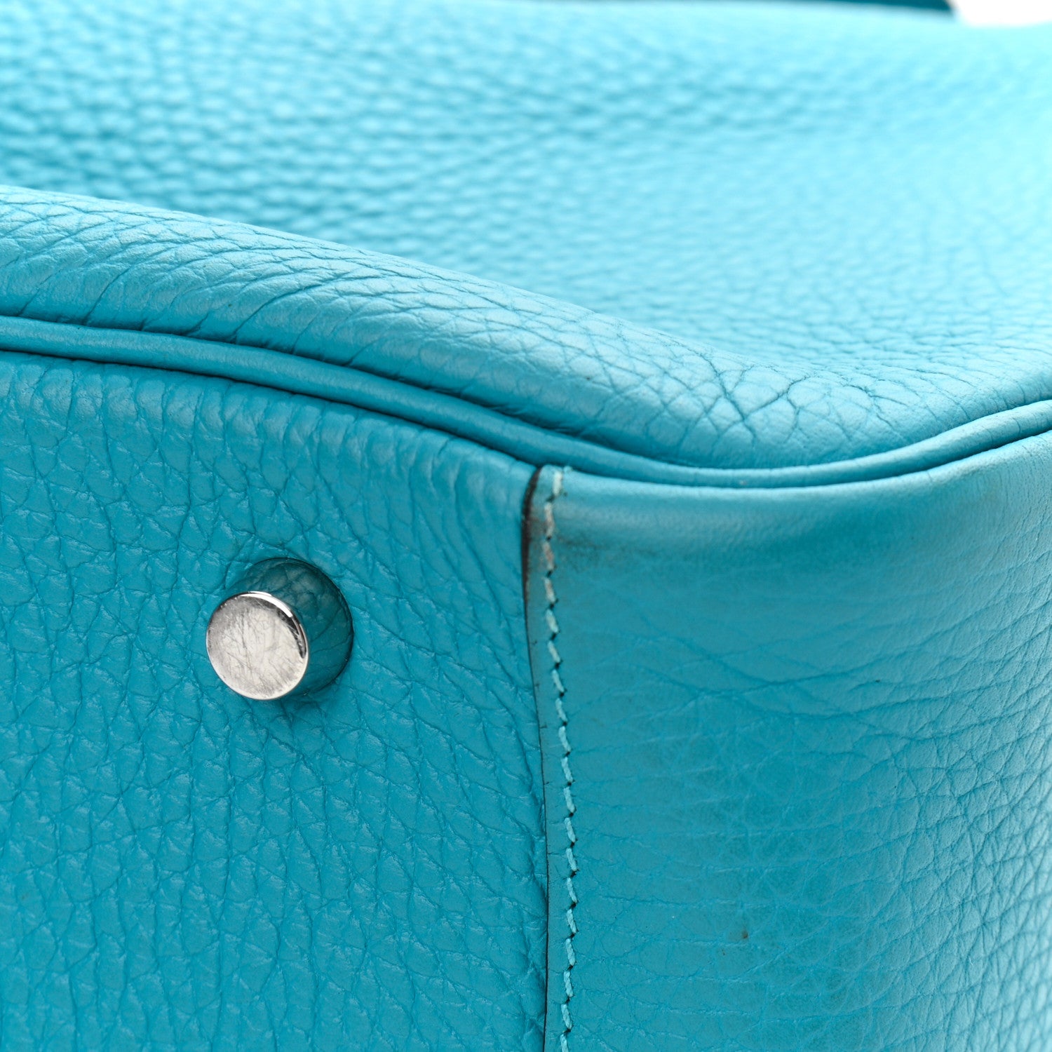 Hermes Taurillon Clemence Lindy 34 Turquoise 13 of 14