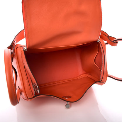 Hermes Taurillon Clemence Lindy 26 Orange Poppy 5 of 7