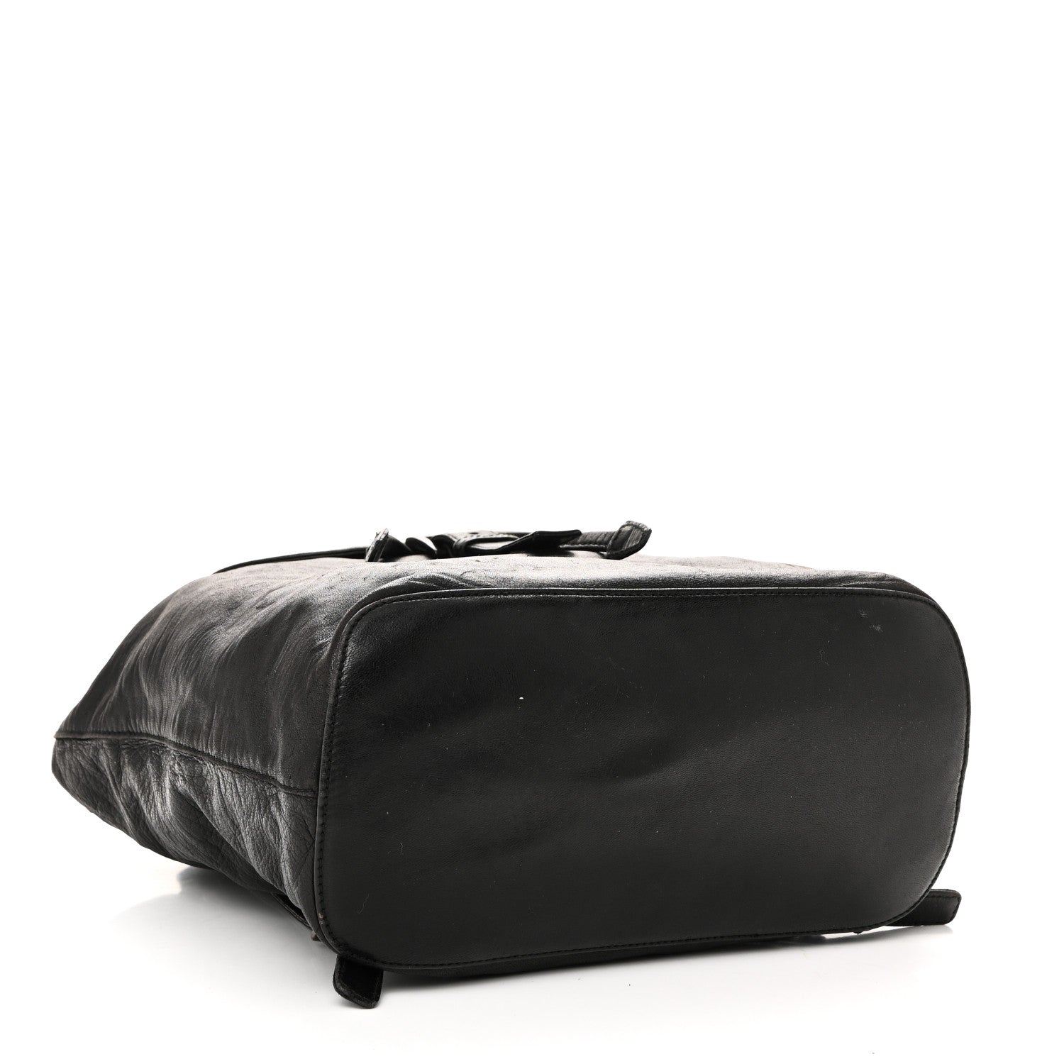 Prada Soft Calfskin Cinch Backpack Black 4 of 9