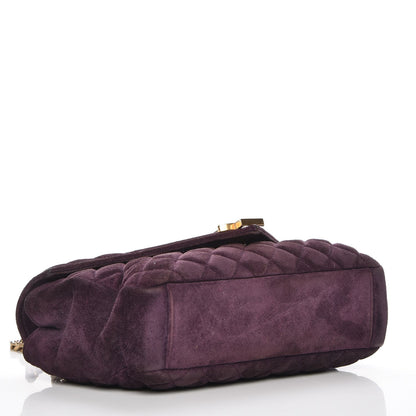 Saint Laurent Suede Medium Tri-Quilt Monogram Medium College Bag Prune 4 of 8
