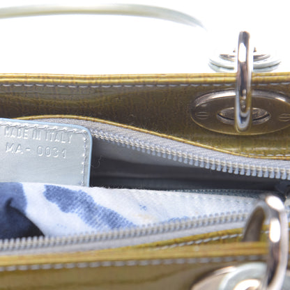 Christian Dior Patent Diorissimo Medium Bi-Color Lady Dior Green Blue 7 of 18