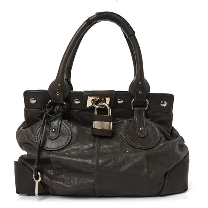 Chloe Calfskin Paddington Tote Grey 1 of 10