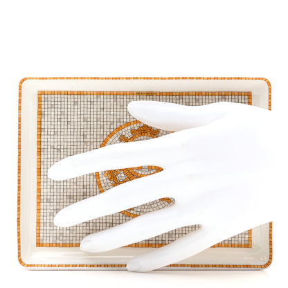 Hermes Porcelain Mosaique au 24 Gold Sushi Plate 2 of 7