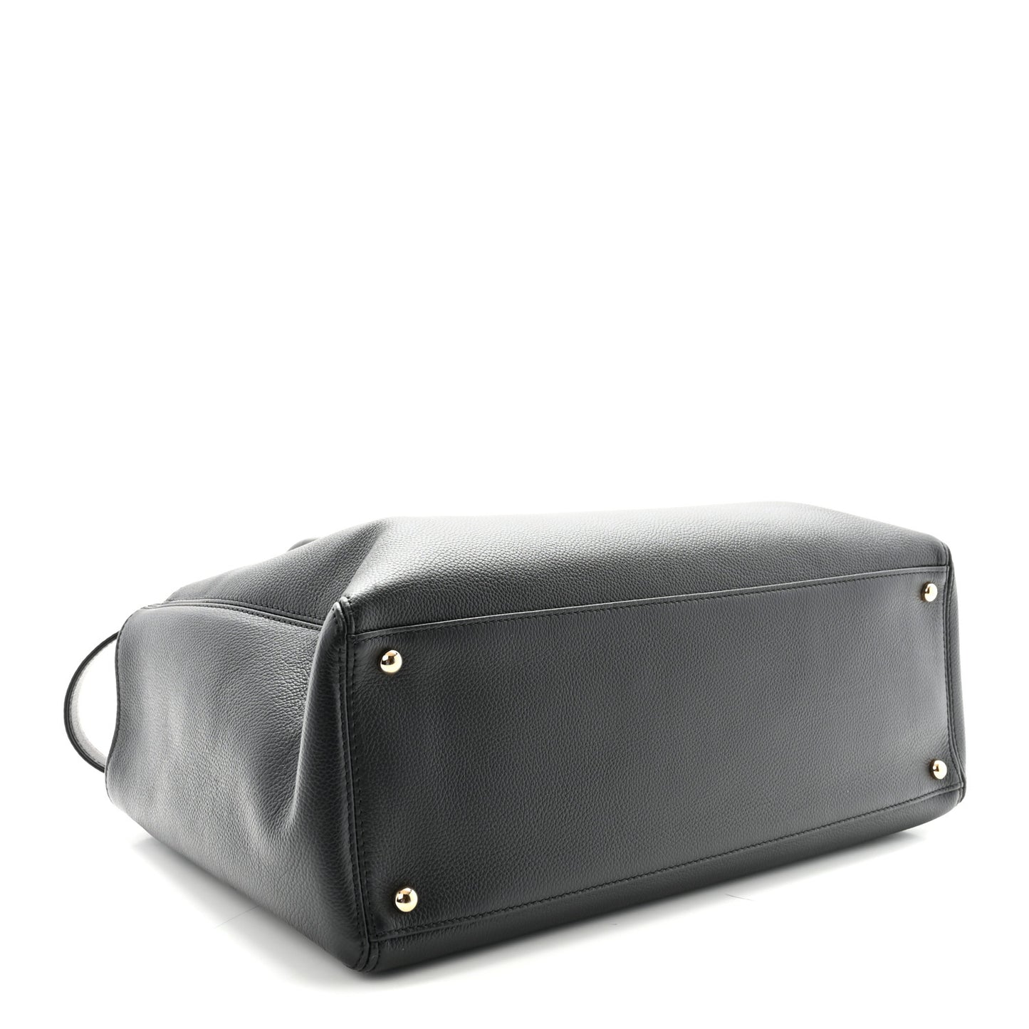 Calfskin Cerf Executive Shopper Tote Black
