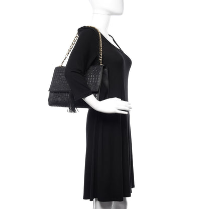 Versace Nappa Barocco Quilted Vanitas Medea Shoulder Bag Black 2 of 9