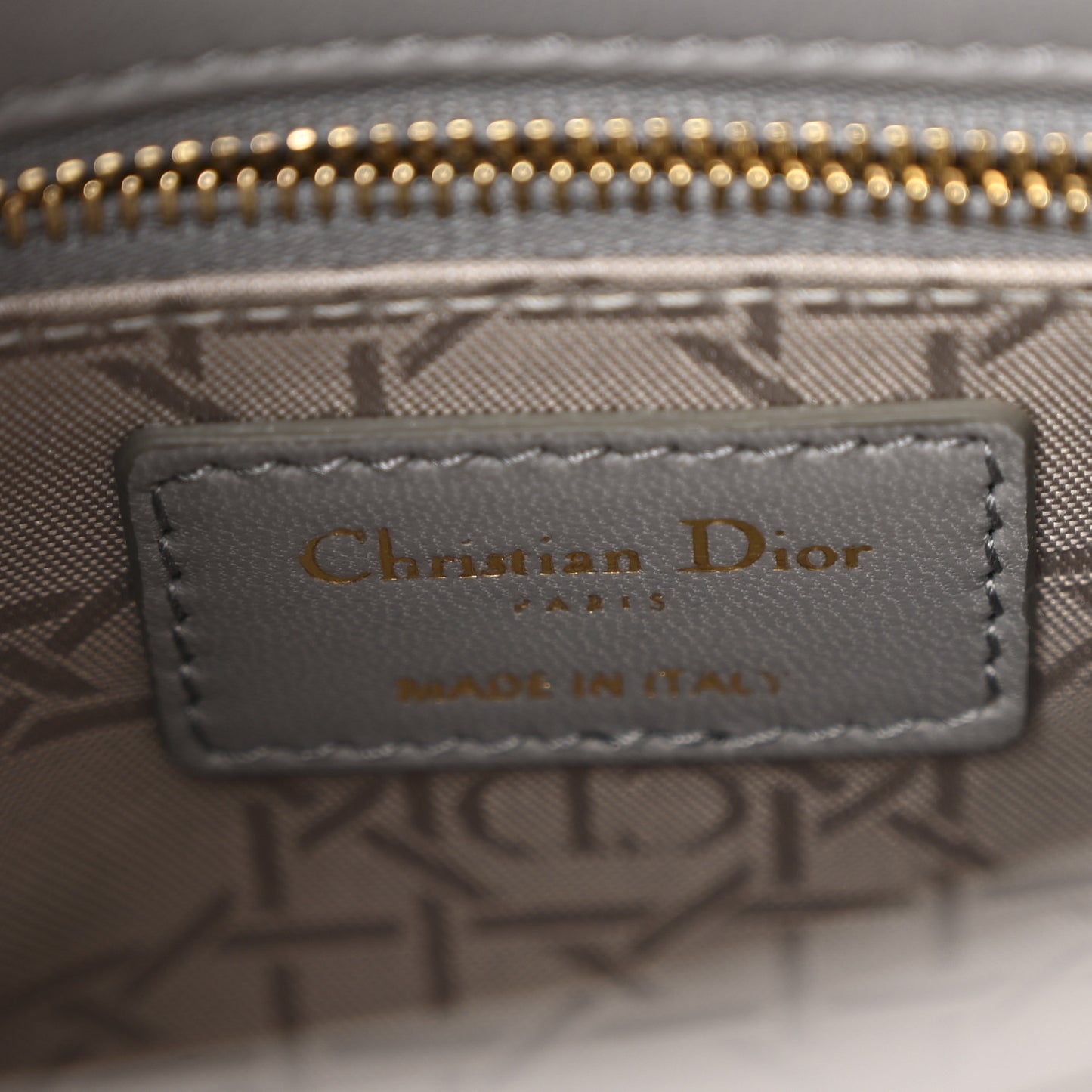 Lambskin Cannage Small Lucky Badges My Lady Dior Grey