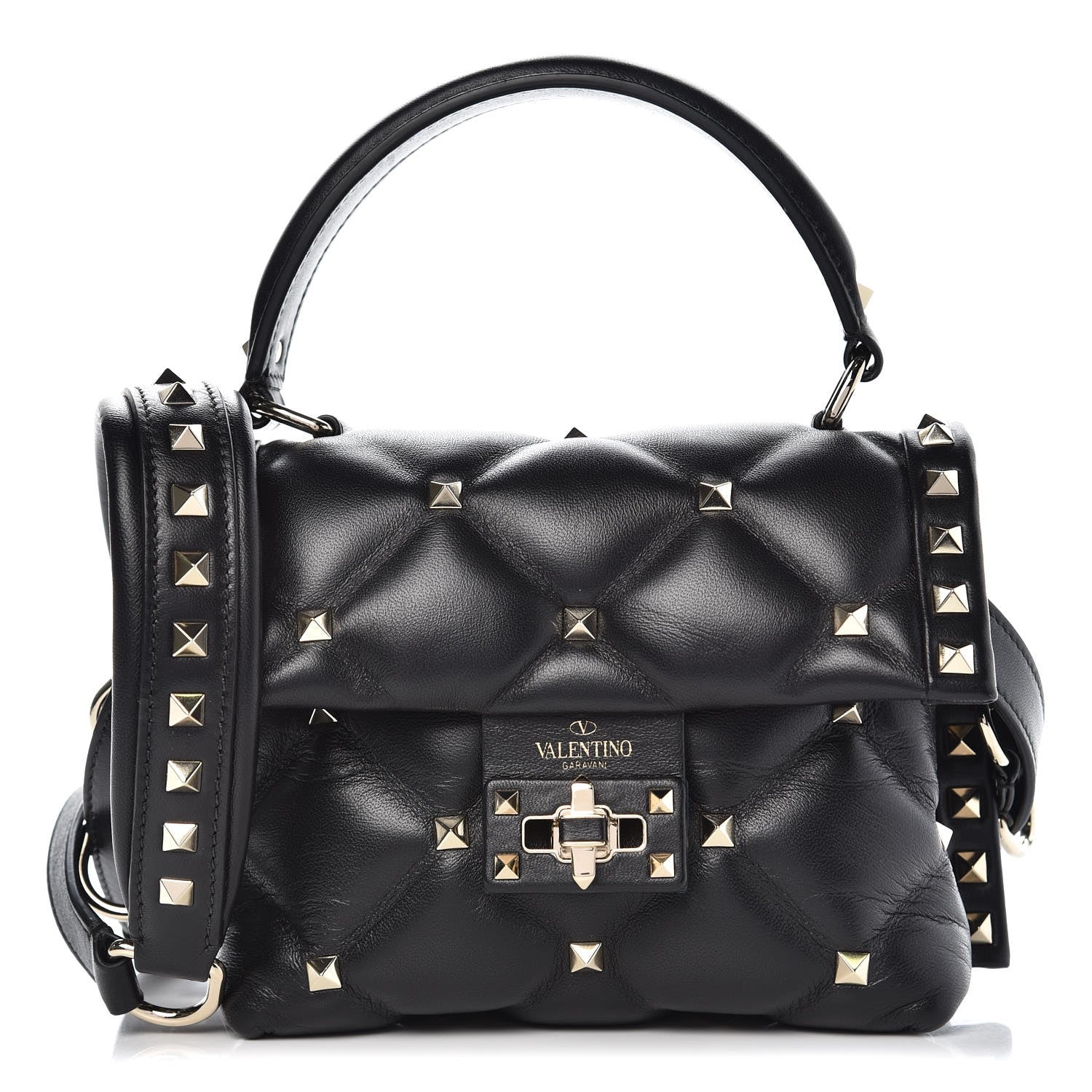 Valentino Garavani Nappa Mini Candystud Top Handle Bag Black 1 of 7