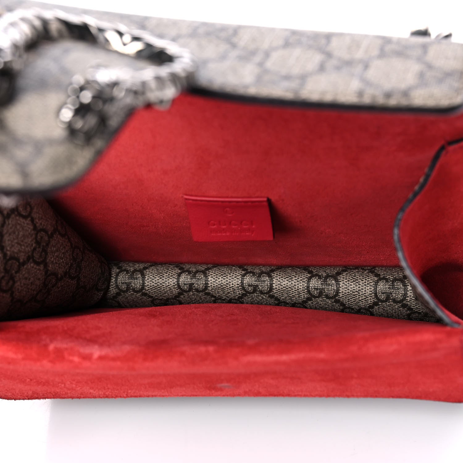 Gucci GG Supreme Monogram Mini Dionysus Shoulder Bag Hibiscus Red 5 of 13