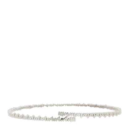 Suzanne Kalan 18K White Gold Diamond Classic Half Baguette Choker Necklace 4 of 5
