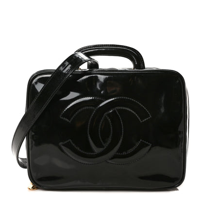 Chanel Patent CC Vanity Cosmetic Case Black 1 of 9