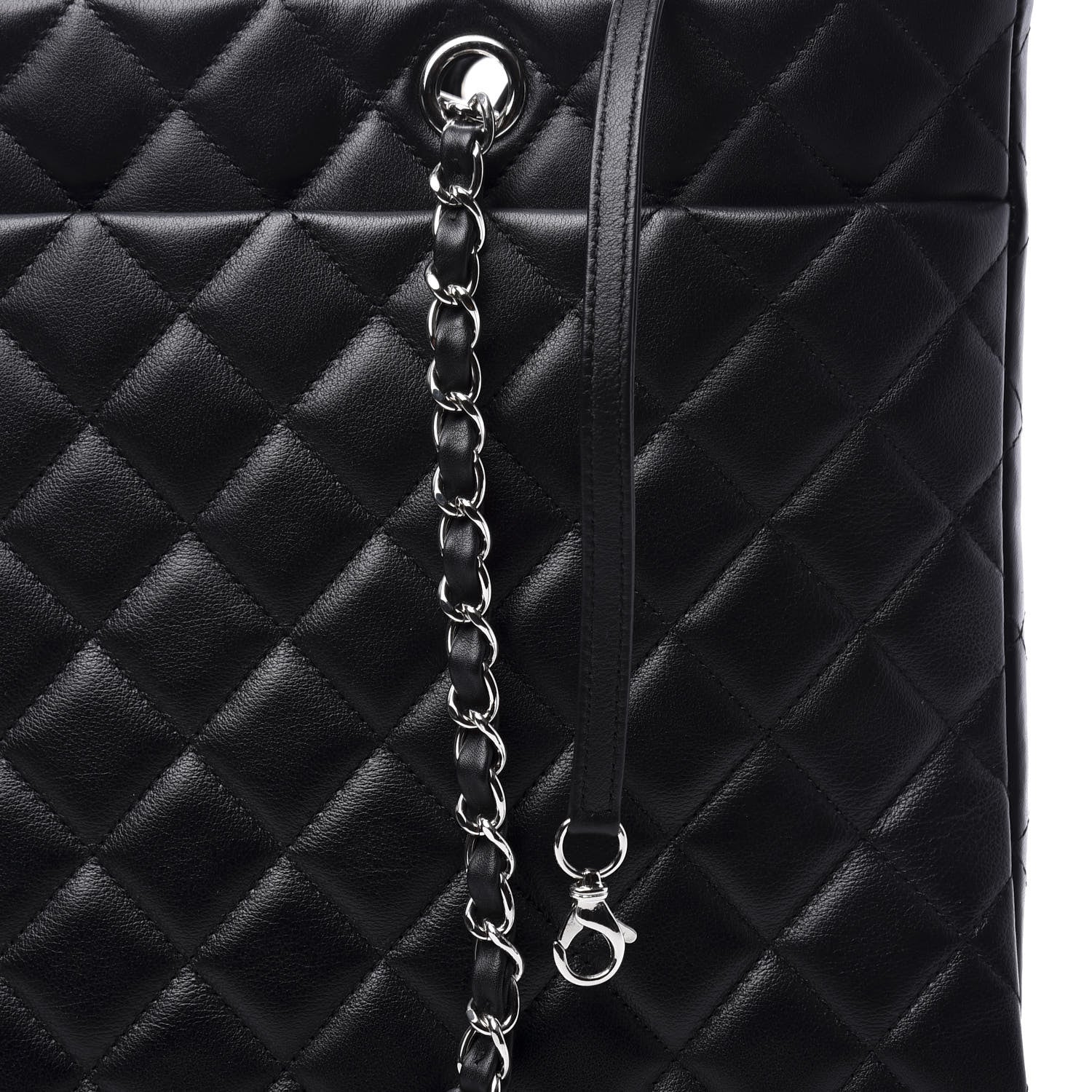 Chanel Calfskin Quilted Large Classic Shopping Tote Black 7 of 11