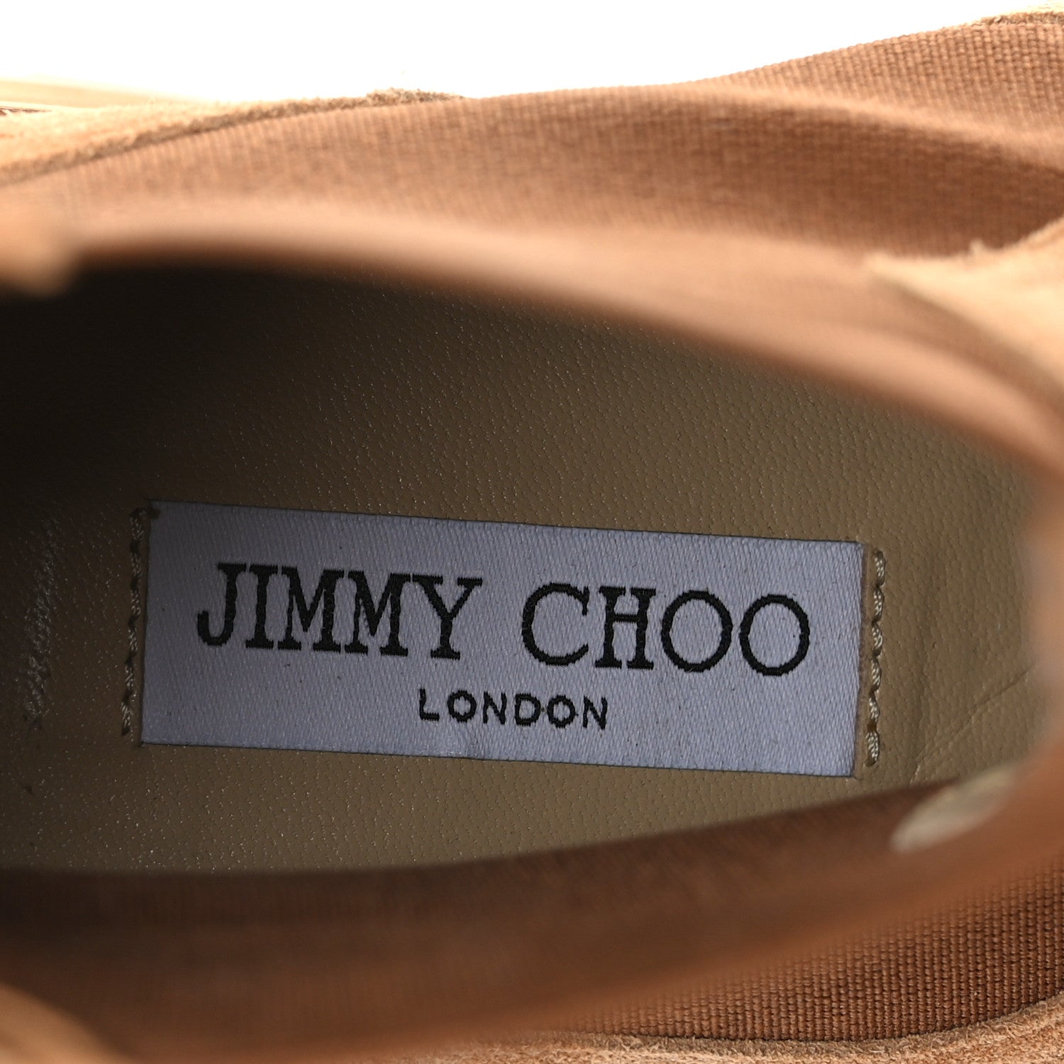 Jimmy Choo Suede Crystal Clayton Flat Ankle Boots 37.5 Caramel 6 of 7