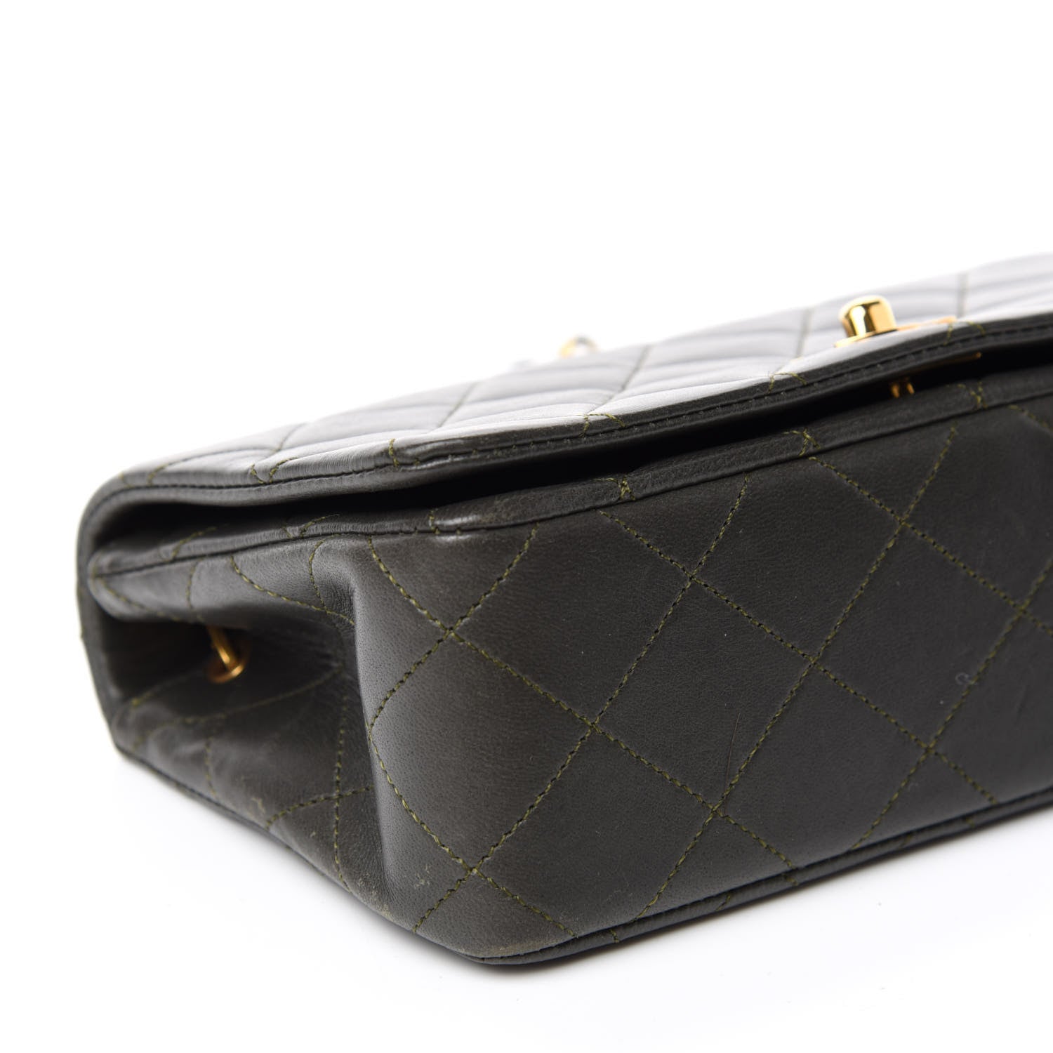 Chanel Lambskin Quilted Mini Flap Dark Green 6 of 12