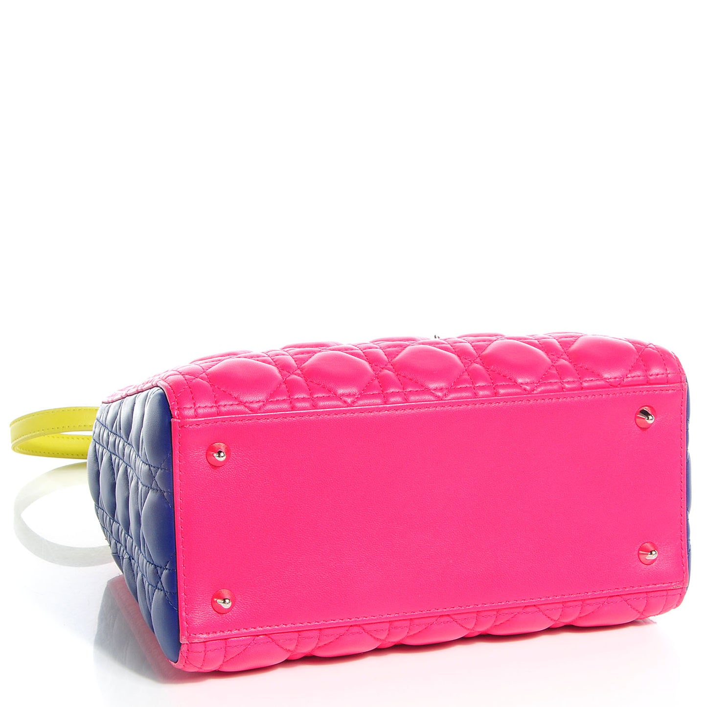 Lambskin Cannage Medium Tri-Color Lady Dior Pink