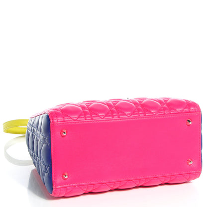 Christian Dior Lambskin Cannage Medium Tri-Color Lady Dior Pink 4 of 9