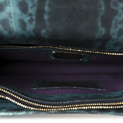 Bulgari Karung Serpenti Forever Shoulder Bag Blue Brown 5 of 13