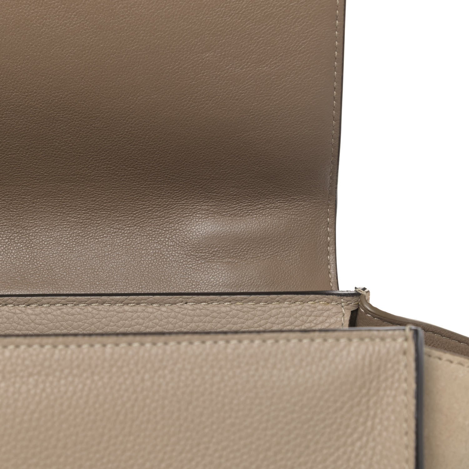 Celine Drummed Calfskin Suede Medium Trapeze Dune 10 of 12