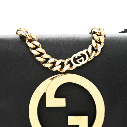 Gucci Roxy Calfskin Blondie Chain Shoulder Flap Bag Black 8 of 10