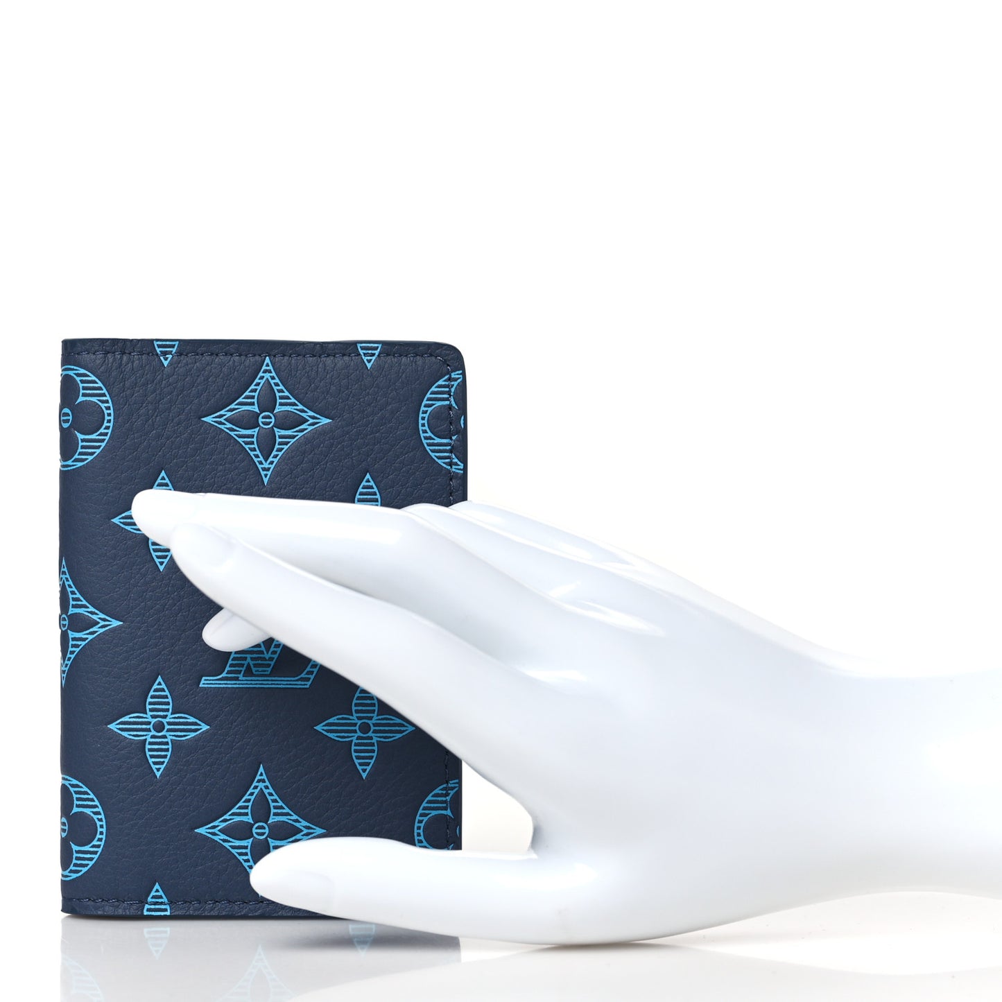 Calfskin Monogram Shadow Pocket Organizer Blue