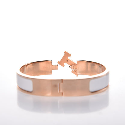 Hermes Enamel Narrow Clic Clac H Bracelet PM White 5 of 6