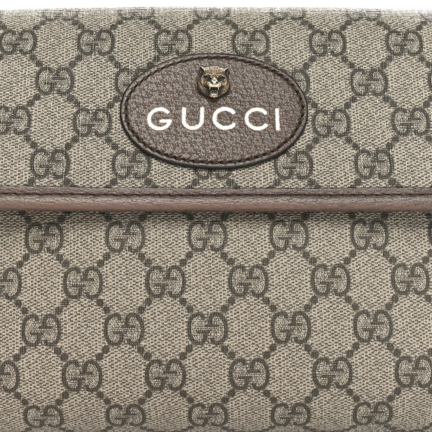 GG Supreme Monogram Neo Vintage Web Belt Bag Brown