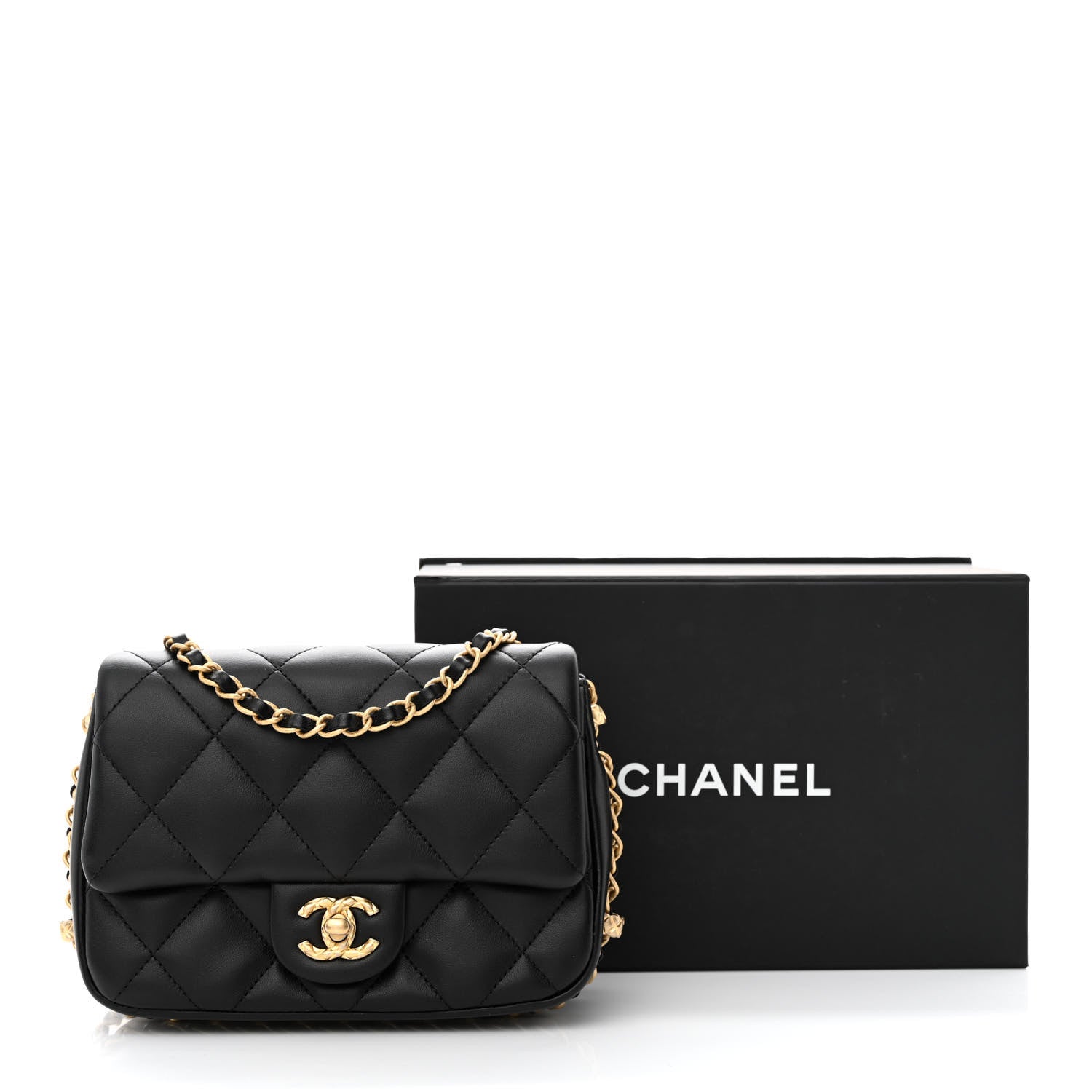 Chanel Lambskin Quilted CC Small Dynasty Flap Black 12 of 12
