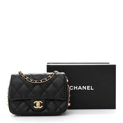 Chanel Lambskin Quilted CC Small Dynasty Flap Black 12 of 12