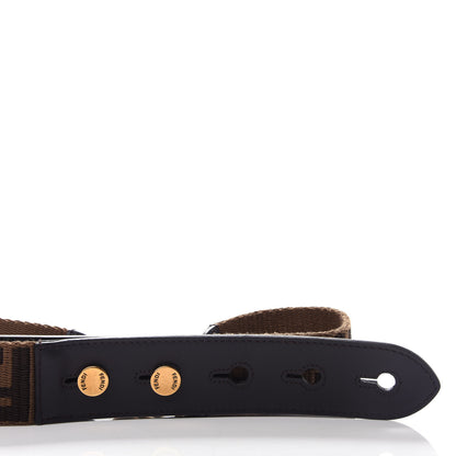 Fendi Ribbon Vitello Century FF 1974 Flat Studded Strap You Fango Marrone Ebano 3 of 5