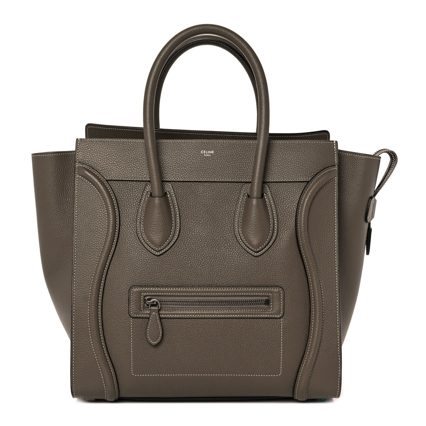 Drummed Calfskin Mini Luggage Souris