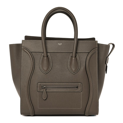 Celine Drummed Calfskin Mini Luggage Souris 1 of 9