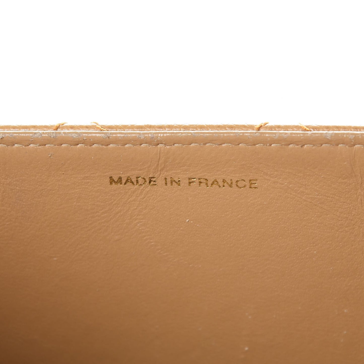 Caviar Stitched Jumbo Single Flap Beige