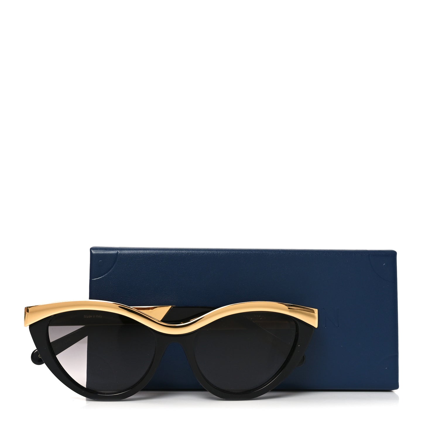 Metal LV Blend Cat Eye Sunglasses Z2644U Black Gold