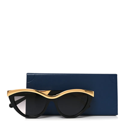Louis Vuitton Metal LV Blend Cat Eye Sunglasses Z2644U Black Gold 7 of 7