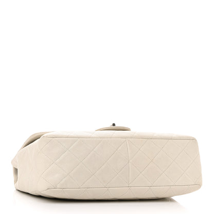 Chanel Caviar Quilted Jumbo Single Flap Bijoux Chain Ivory 4 of 14