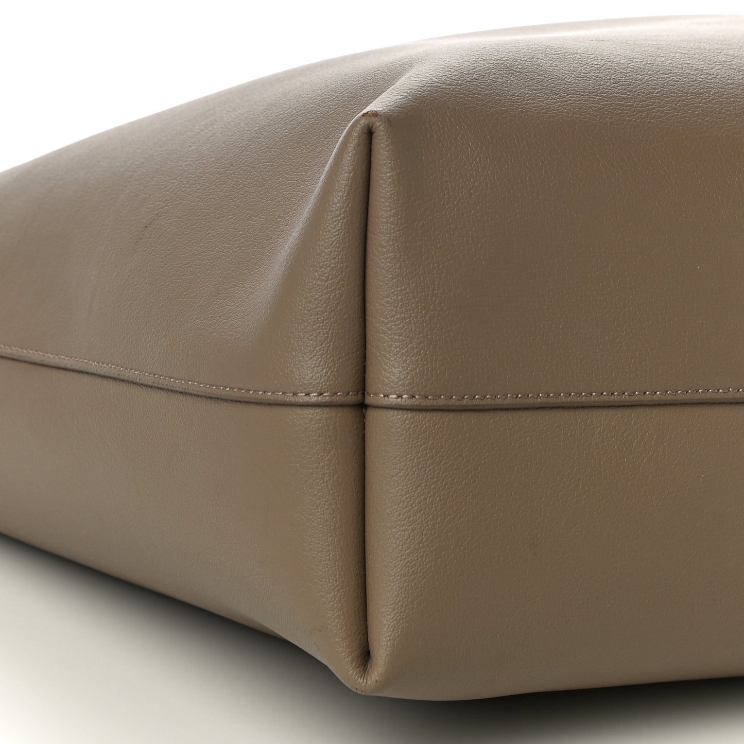 Calfskin Large Shopping Tote Dark Beige