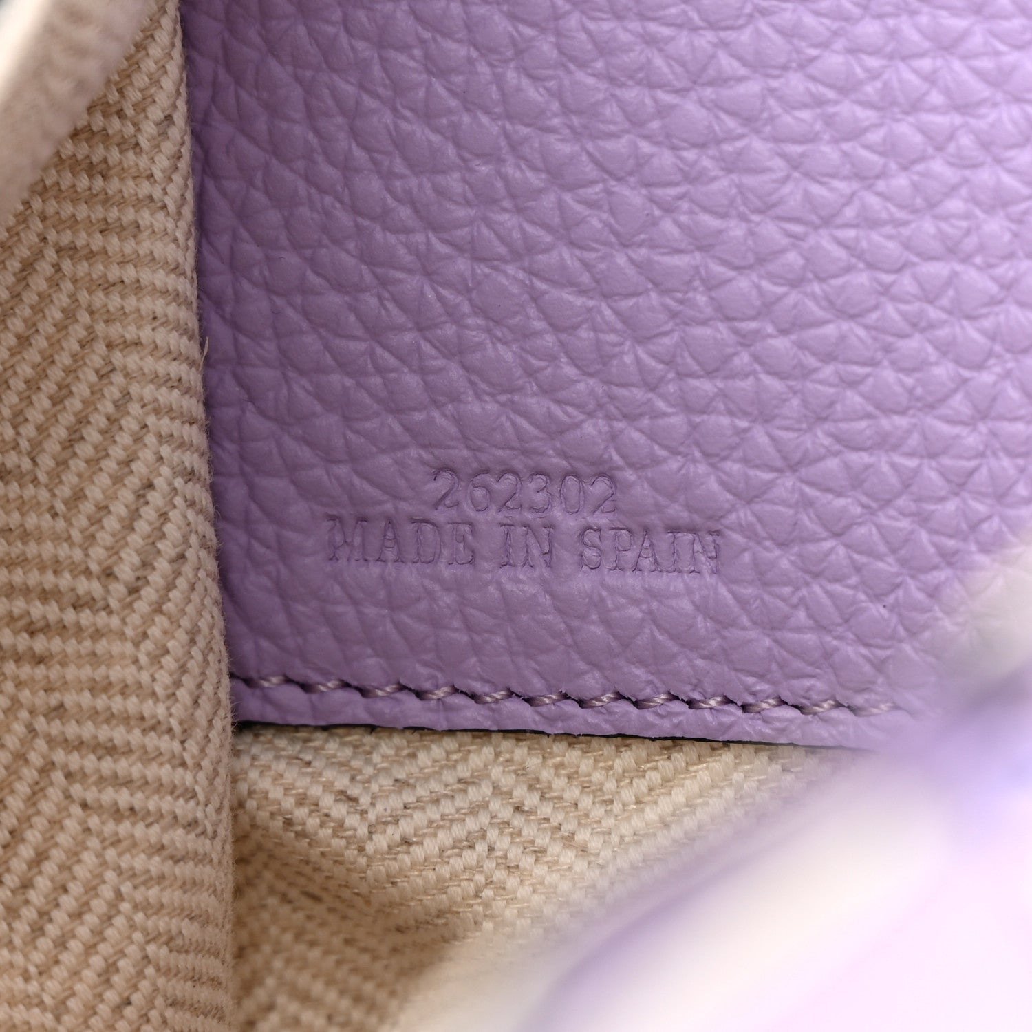 Loewe Soft Grained Calfskin Compact Hammock Shoulder Bag Purple