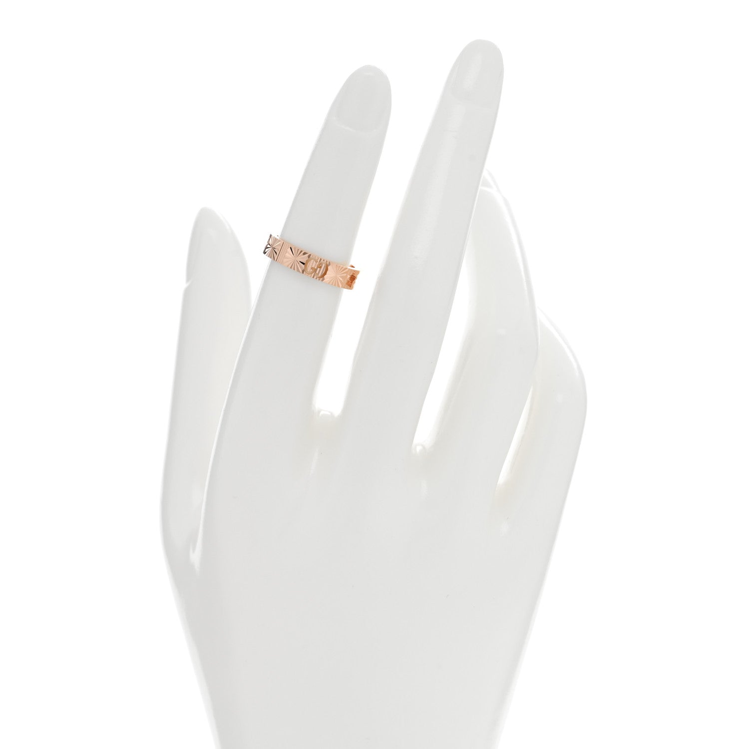 Gucci 18K Rose Gold Icon Stars Band Ring 49 4.75 2 of 4