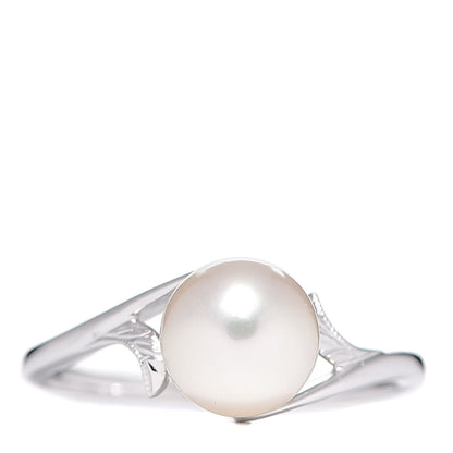 Mikimoto 18K White Gold Akoya Pearl 7mm Ring 51 5.75 1 of 5
