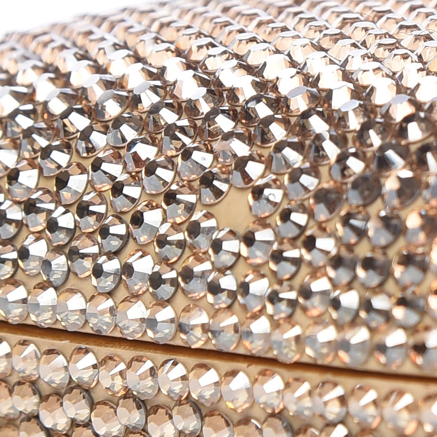 Swarovski Crystal Minaudière Clutch Gold