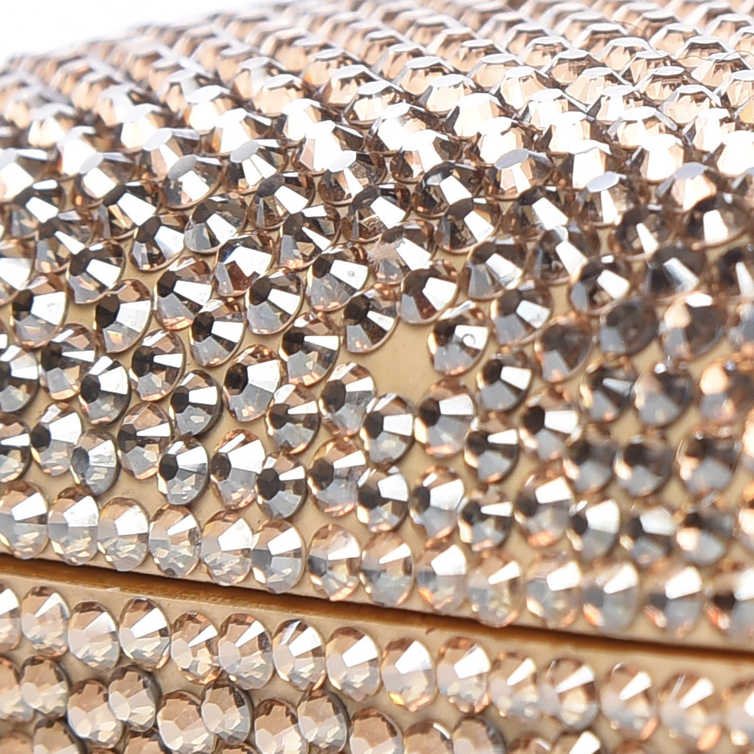 Judith Leiber Swarovski Crystal Minaudière Clutch Gold 11 of 12