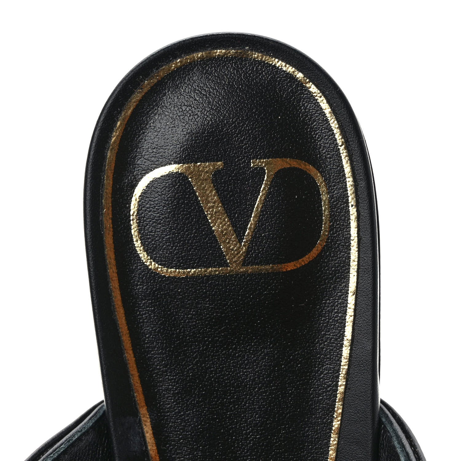 Valentino Garavani Calfskin Roman Stud Ankle Strap Flat Mules 37 Black 7 of 8