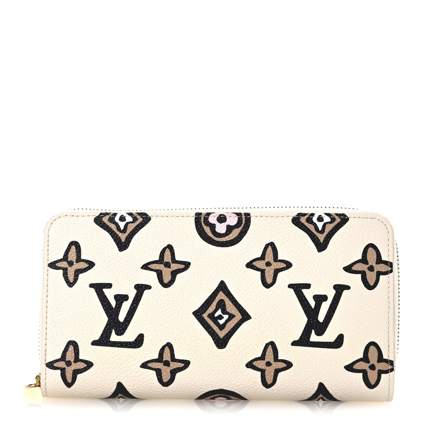 Monogram Giant Wild At Heart Zippy Wallet Creme