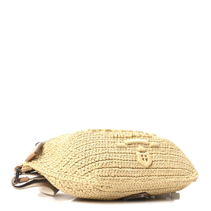 Prada Yarn Raffia Effect Crochet Belt Bag Naturale 4 of 10