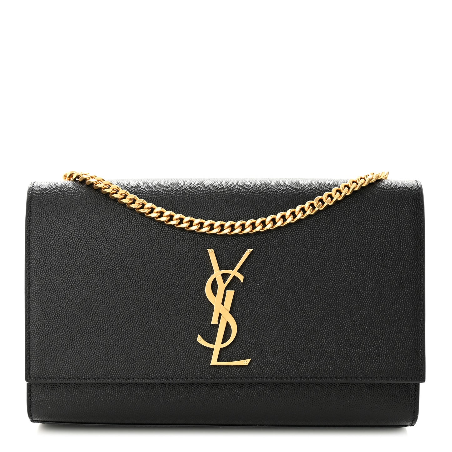 Grain De Poudre Medium Classic Monogram Kate Satchel Black